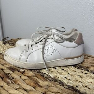 COACH Lowline Low Top Fashion  Sneakers Chalk White Taupe Women's 9 / 39.5